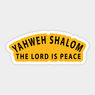 Yahweh Shalom The Lord Is Peace Inspirational Christians Sticker